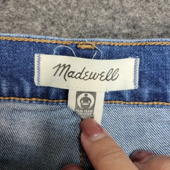 Madewell Jeans Womens 25 Blue Full Length Classic Straight Fair Trade Minimalist - Picture 11 of 12